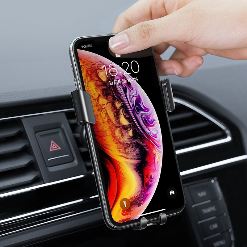 绿联 车载金属重力感应手机支架