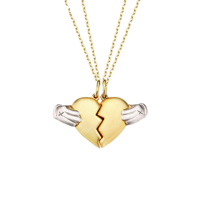 妮洛雅 心碎时分纯银情侣项链