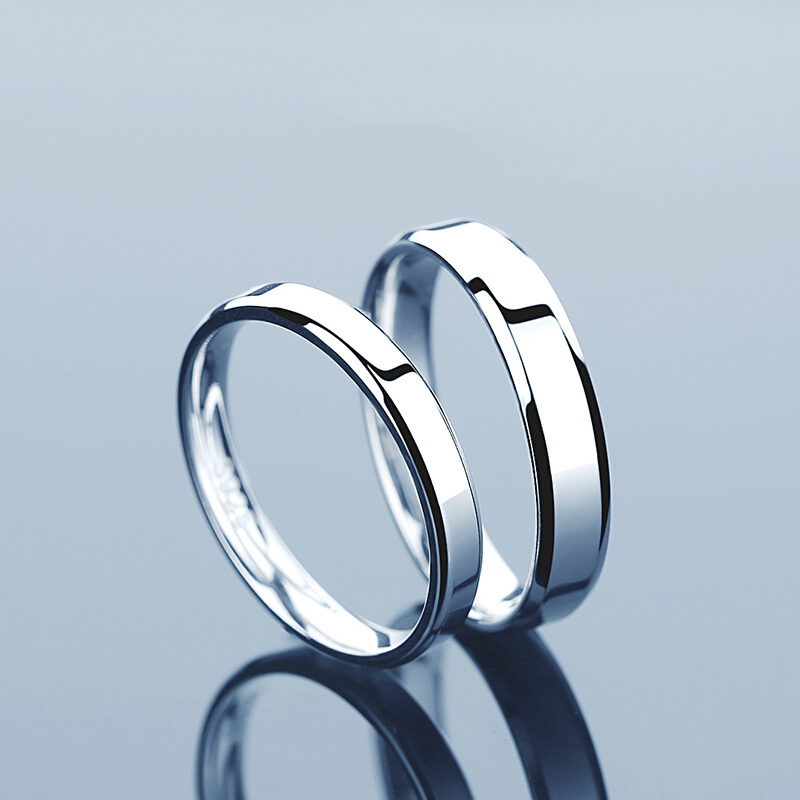 奢蒂纯银情侣戒指