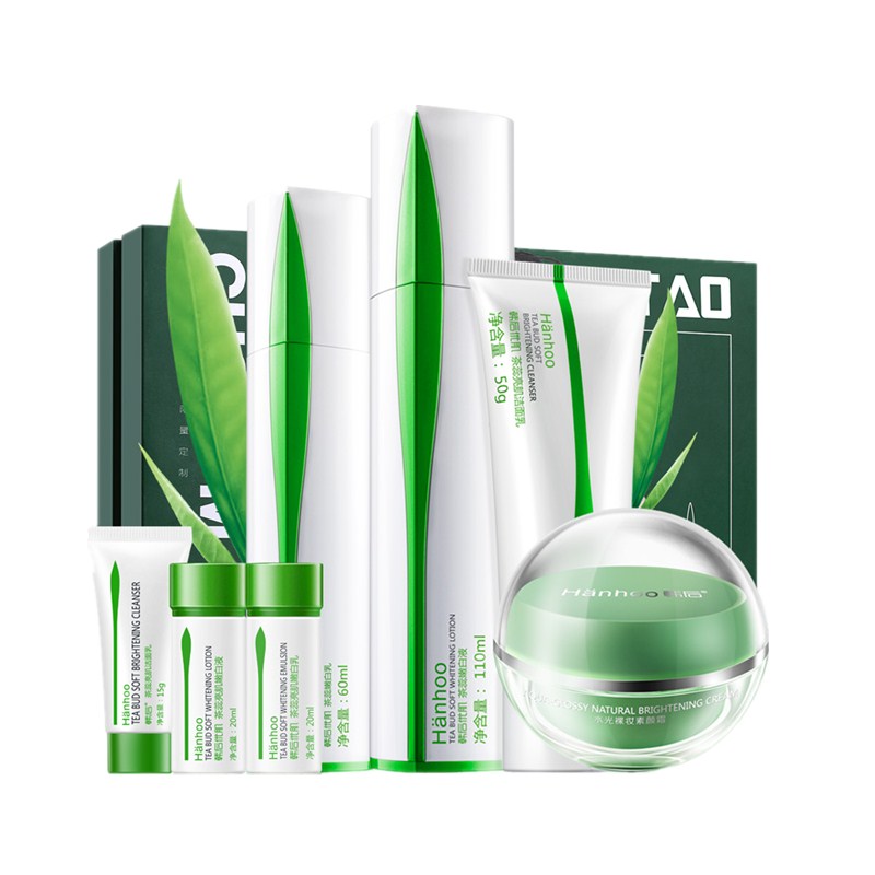 韩后茶蕊臻宠补水保湿美白套装