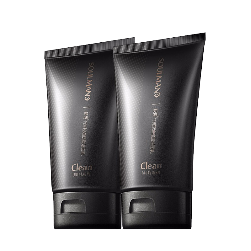 极男 竹炭控油洗面奶