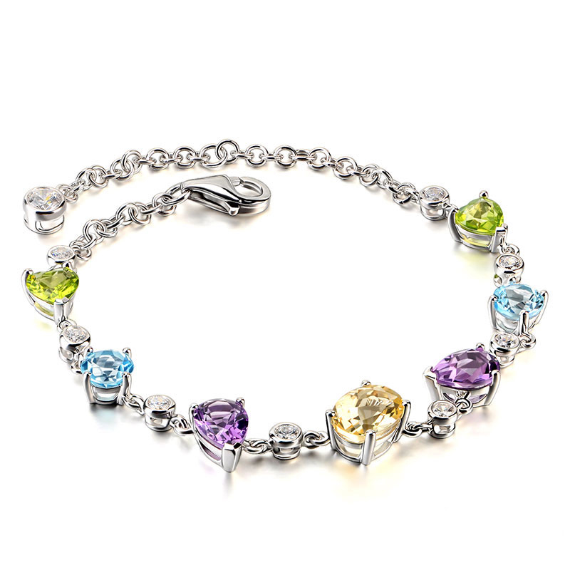 羽兰天然水晶S925银手镯