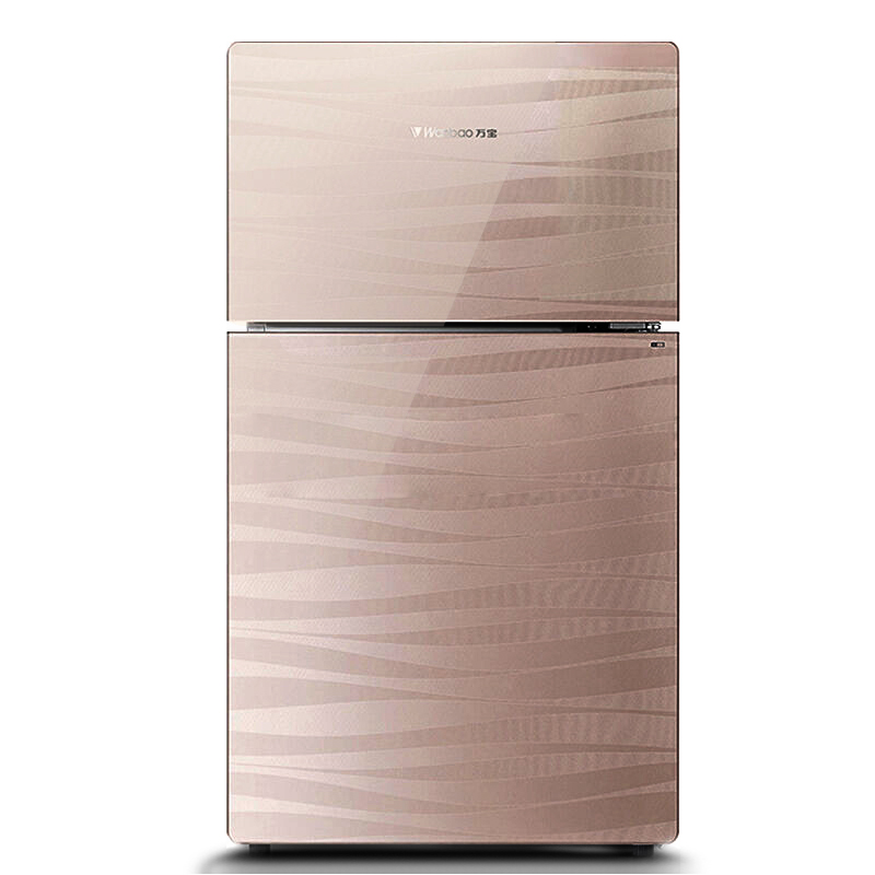 万宝 钢化玻璃面板双门冰箱