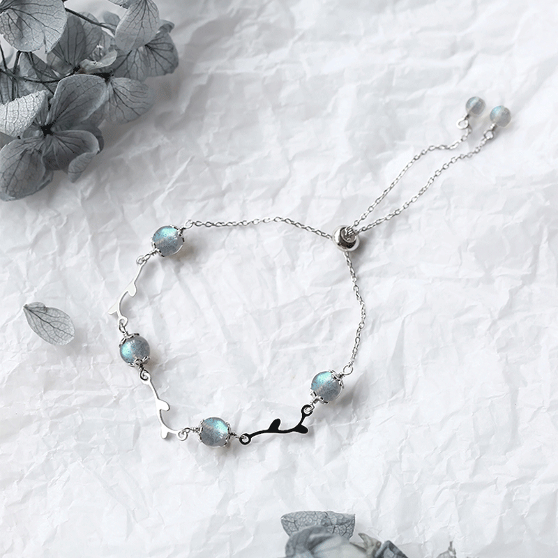 伊黛儿 月光石枝蔓手链