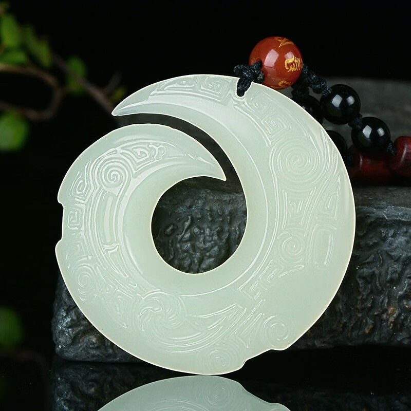 古甄轩 时运来白玉吊坠