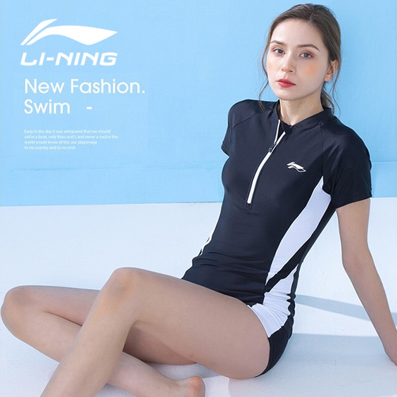 Li-Ning swimsuit women's one-piece conservative hot spring swimsuit covering the belly and showing thin swimsuit Li-Ning swimsuit women's one-piece conservative hot spring swimsuit covering the belly and showing thin swimsuit