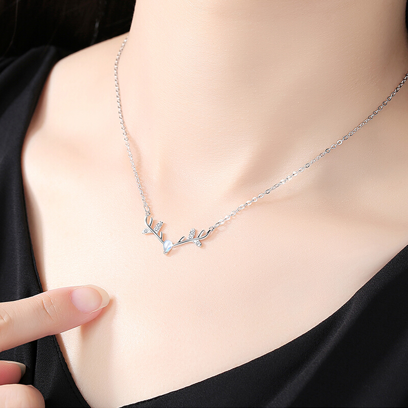 桑玛 纯银小鹿 项链