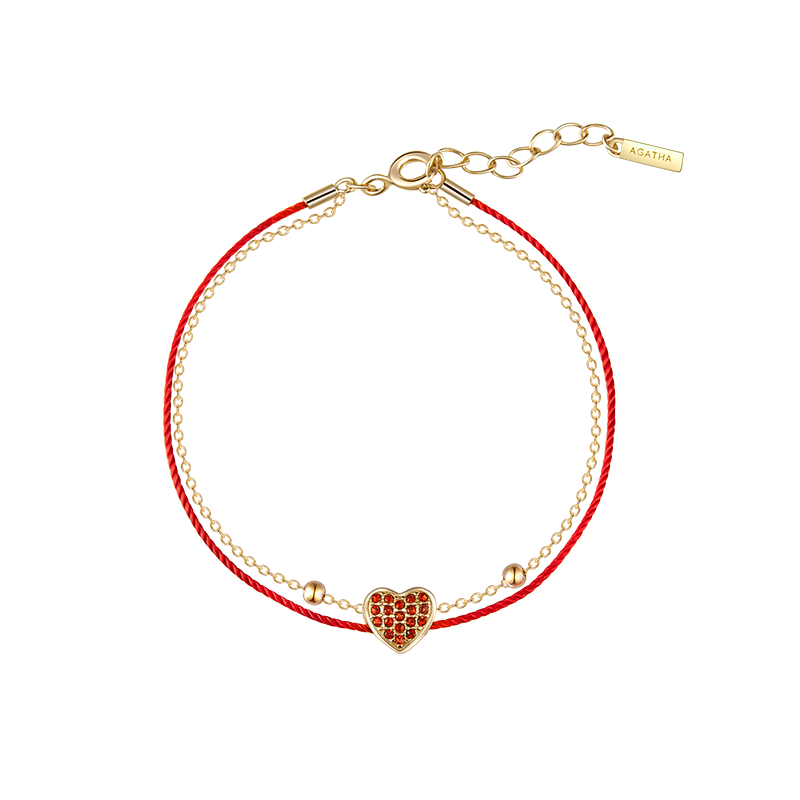 AGATHA 爱心闪石手链