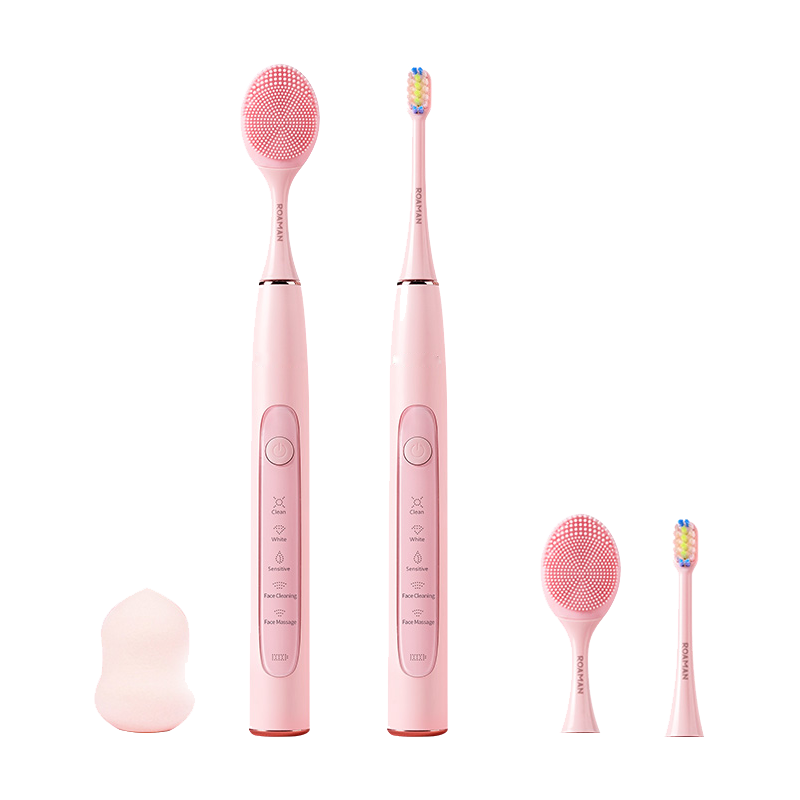 罗曼 洁面洁齿二合一电动牙刷