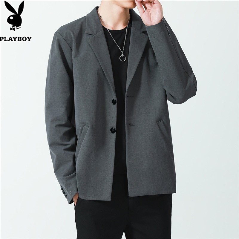 Playboy suit men 2021 autumn new men's coat slim fit Korean fashion casual suit trendy brand men's single suit men's best man wedding dress