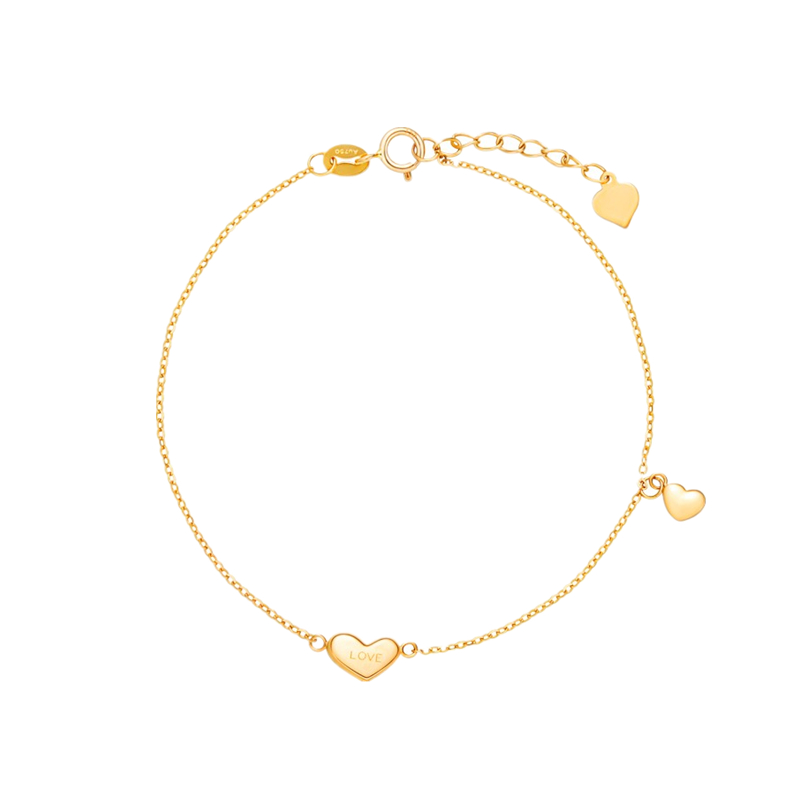 范琦 玫瑰金心形手链
