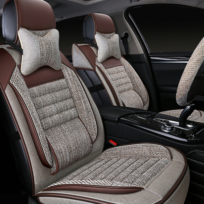 布兰特四季亚麻汽车坐垫