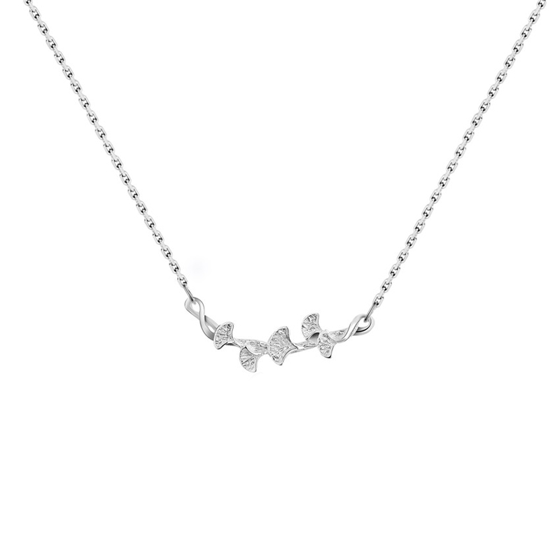 伊黛儿 银杏叶子锁骨链