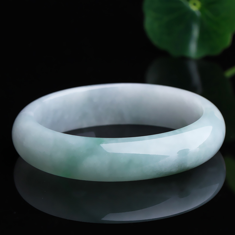 百博翡翠 冰糯种飘花紫罗兰玉镯