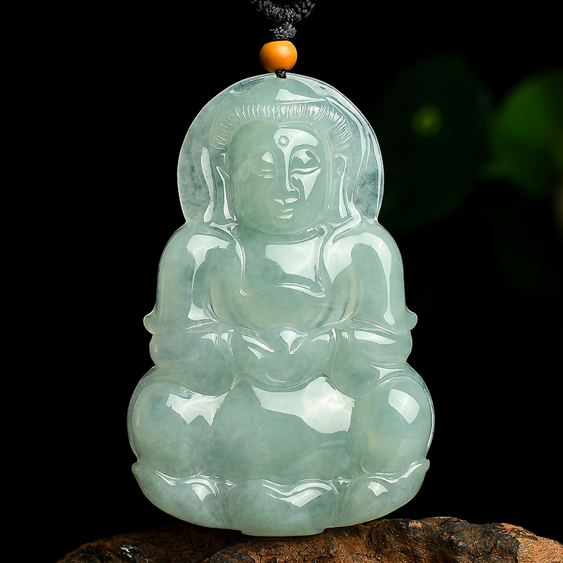 百博 翡翠观音玉坠