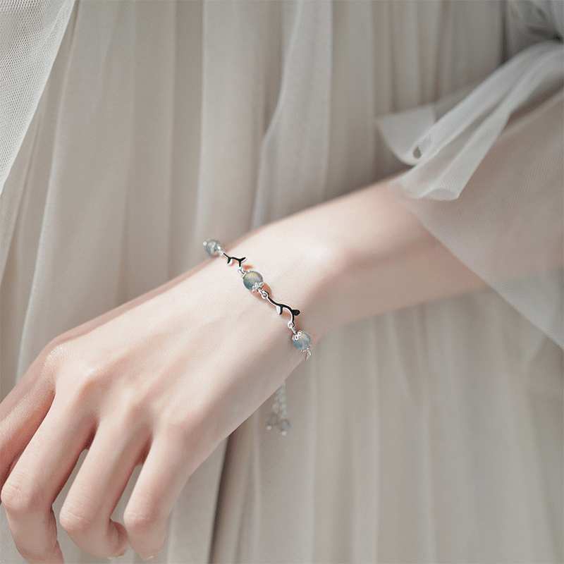 伊黛儿 月光石枝蔓手链