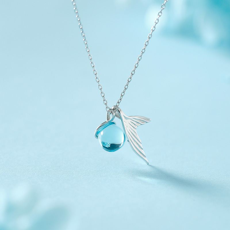 美芙尼 鱼尾水晶吊坠