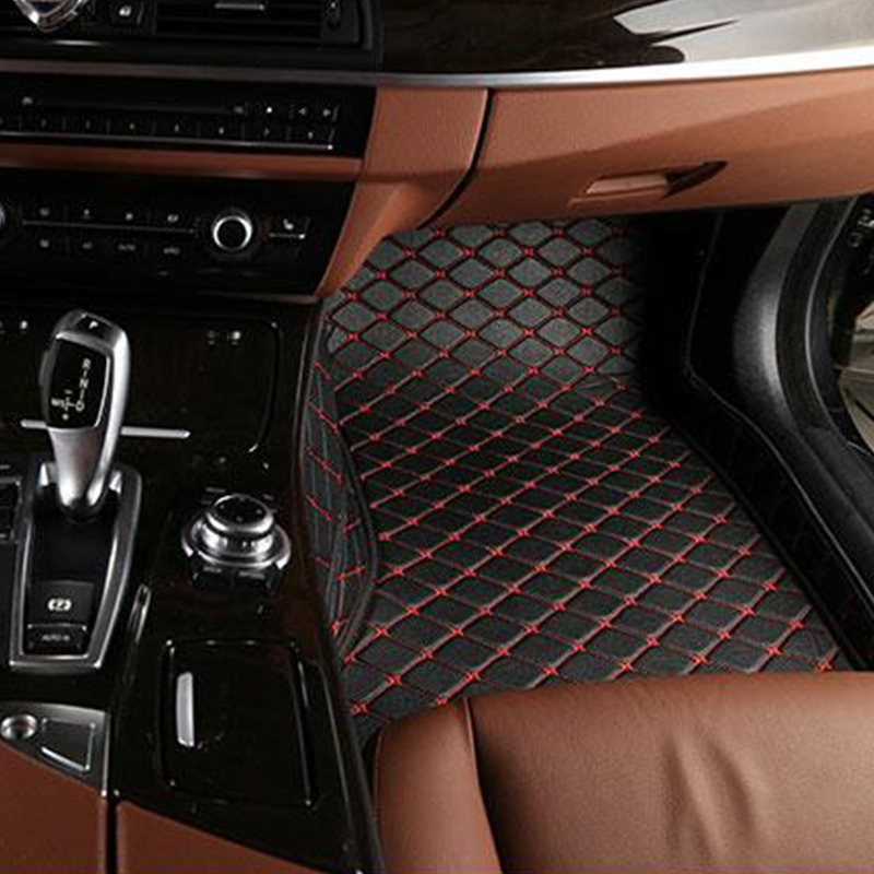 跨马 汽车黑色红线全包围脚垫