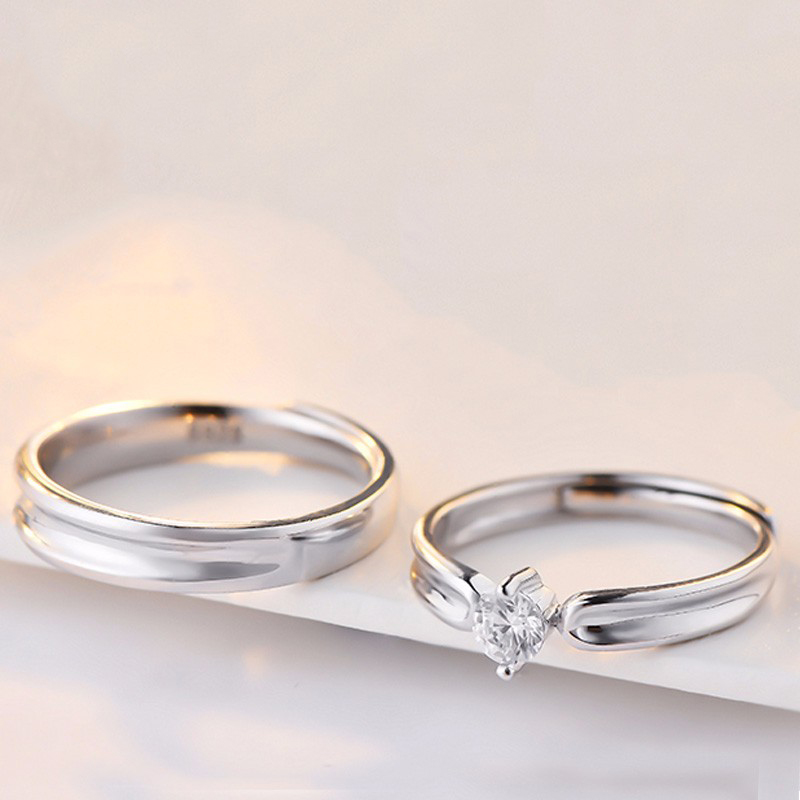 宝诚凹面银戒指