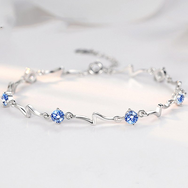 桑玛 韩版蓝水晶 手链