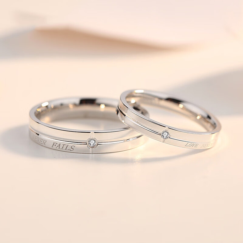 vana纯银情侣戒指