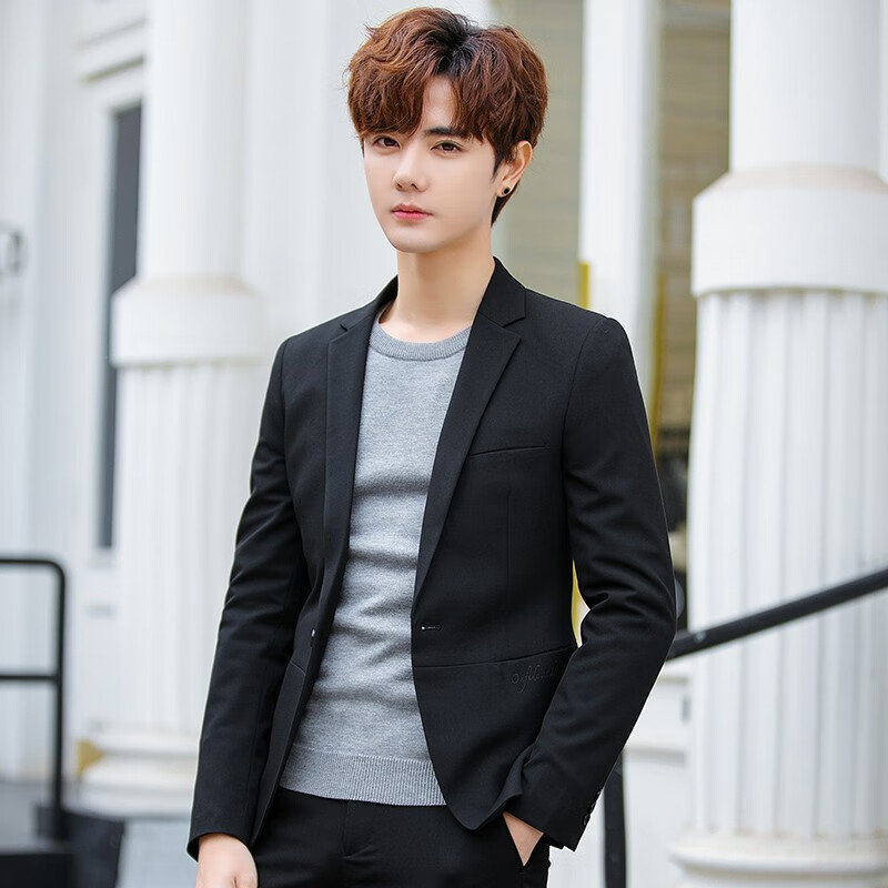 Yanding suit men's casual small suit coat business men's slim fit Korean fashion handsome spring and autumn coat professional formal groom's best man suit