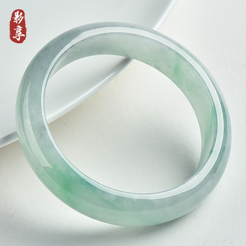 影享 飘花浅绿 翡翠手镯