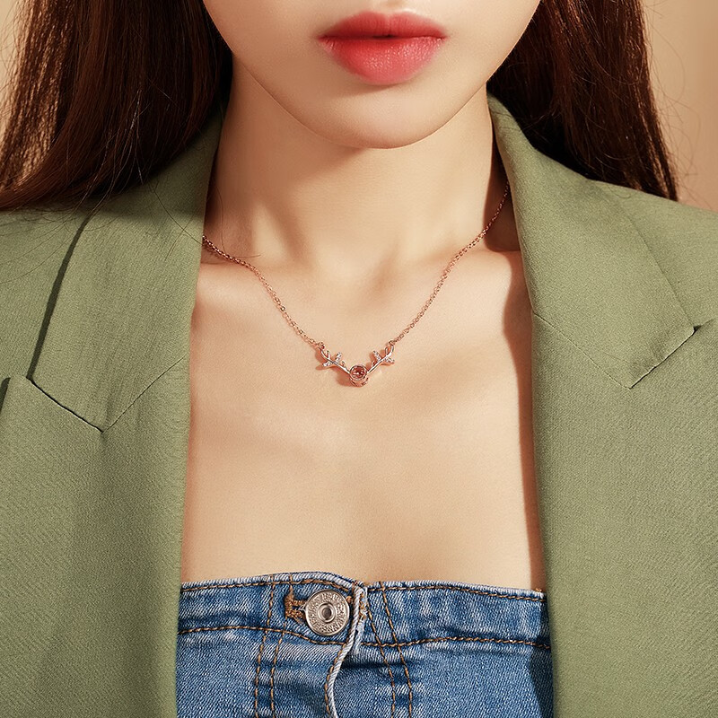 沫兰 一路鹿有你项链