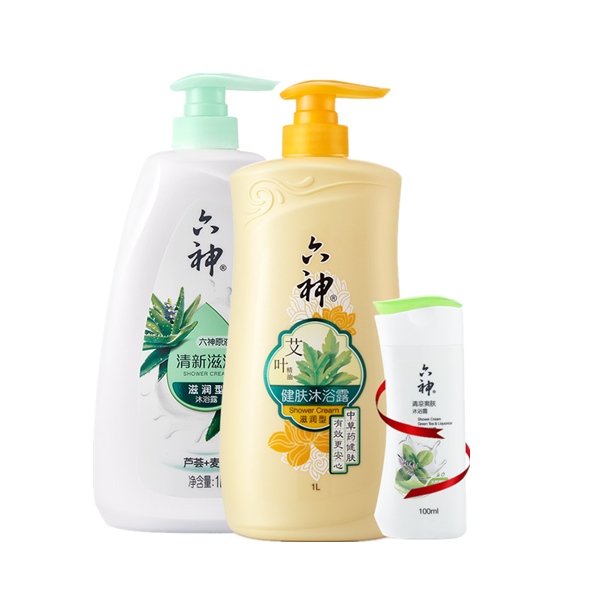 六神 清新滋润沐浴露套装