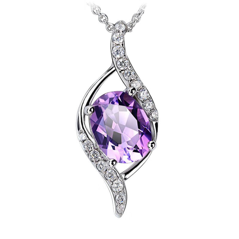 羽兰 天然紫水晶吊坠