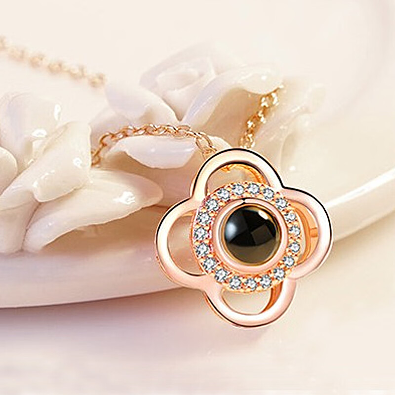 烁靓 玫瑰金色女士项链