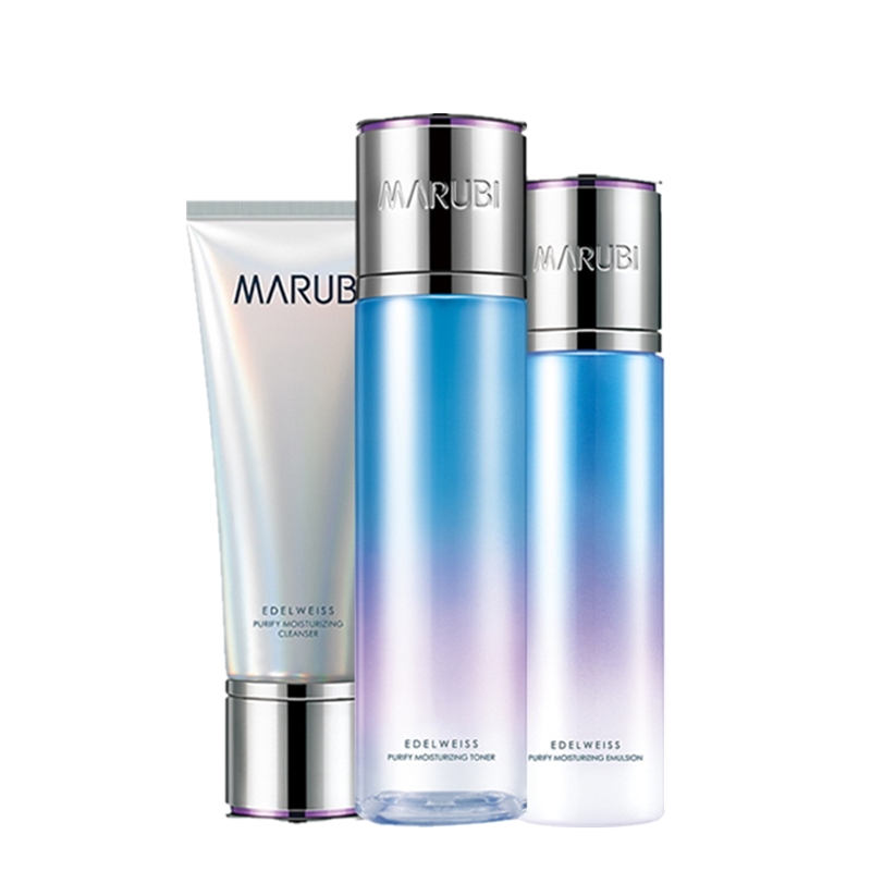 丸美 雪绒花纯净补水护肤套