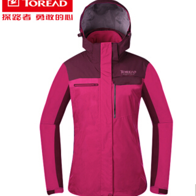 Toread stormsuit couple autumn and winter outdoor mountaineering cold proof clothing three in one fleece jacket inner tank tawf91701 / 92702