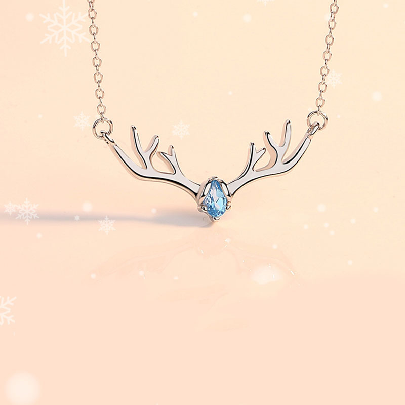 銀藝百家 鹿角纯银锁骨链