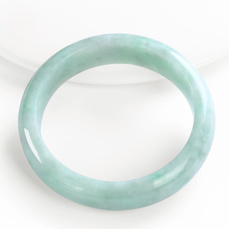 紫云珠宝 冰种飘绿翡翠手镯