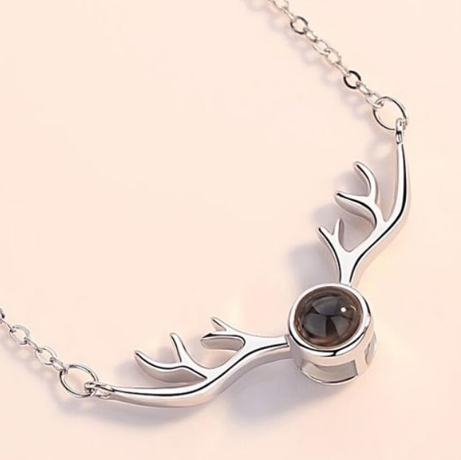 千梦丝花语 鹿角项链