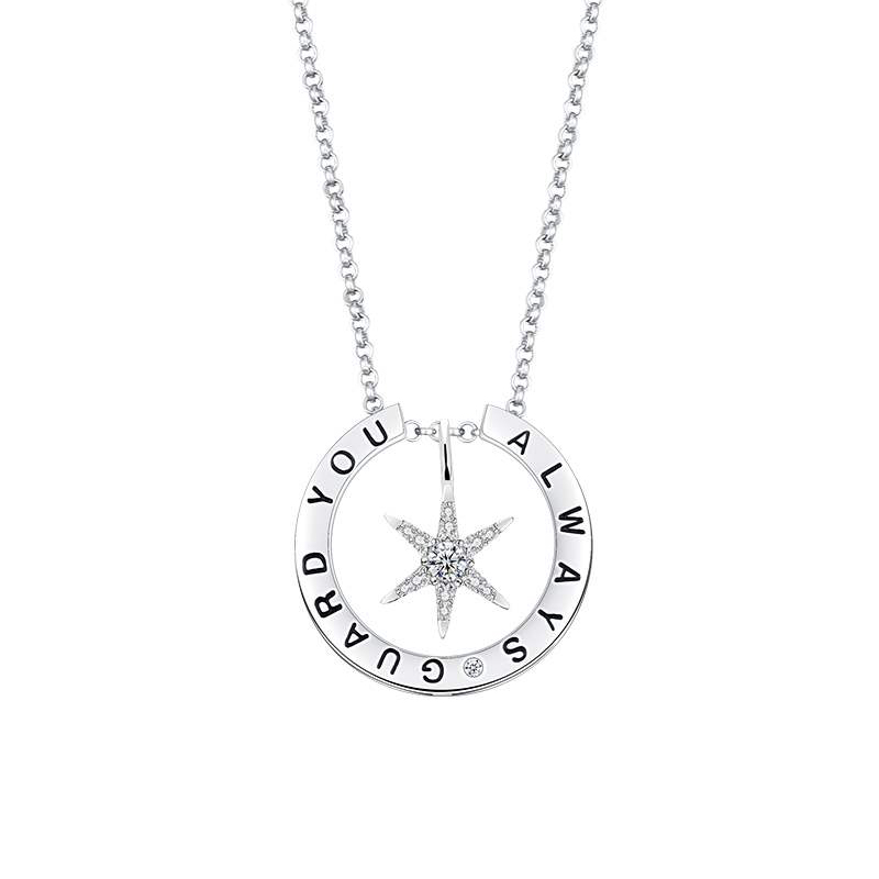 卡蒂罗 六芒星守护锁骨链