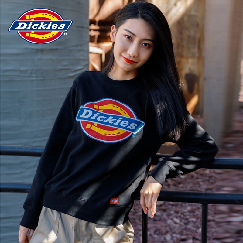 Dickies men's sweater Dickies official spring 22 classic logo round neck sweater couple trend casual sports coat men