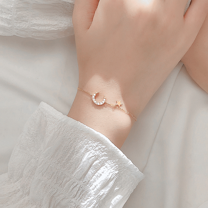 伊黛儿 闪钻月亮 手链