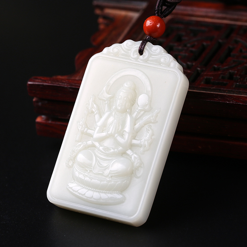 净心石 守护观音佛玉吊坠