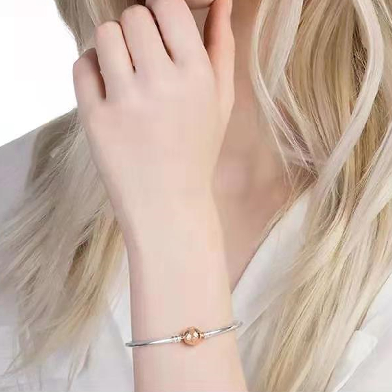 潘多拉 时尚玫瑰金色手链