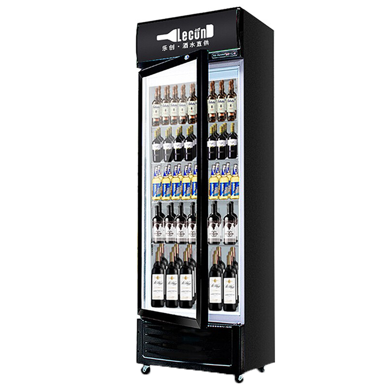 乐创 磨砂黑单门冰柜