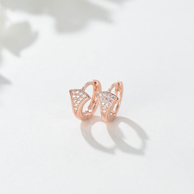 沫兰 扇形圆环耳饰