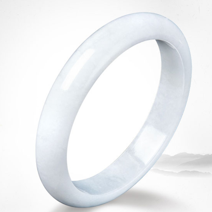 周大福 飘花翡翠玉手镯