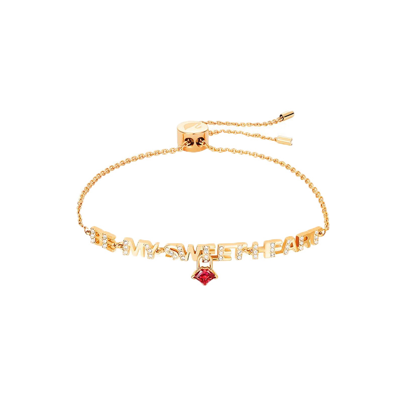 施华洛世奇 浪漫红唇字母手链