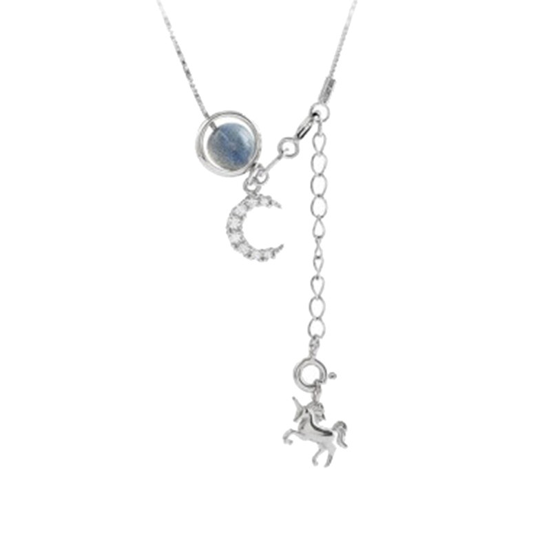 MOLC 月光石独角兽项链