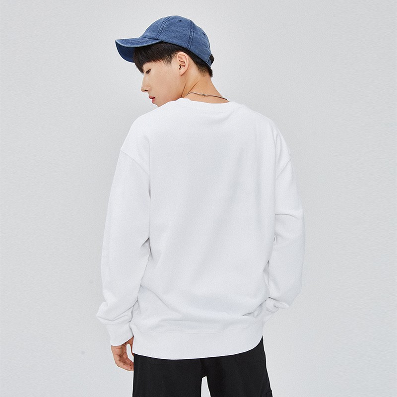 A21 autumn and winter 2021 new men's knitted loose fashion trend round neck off shoulder long sleeved sweater