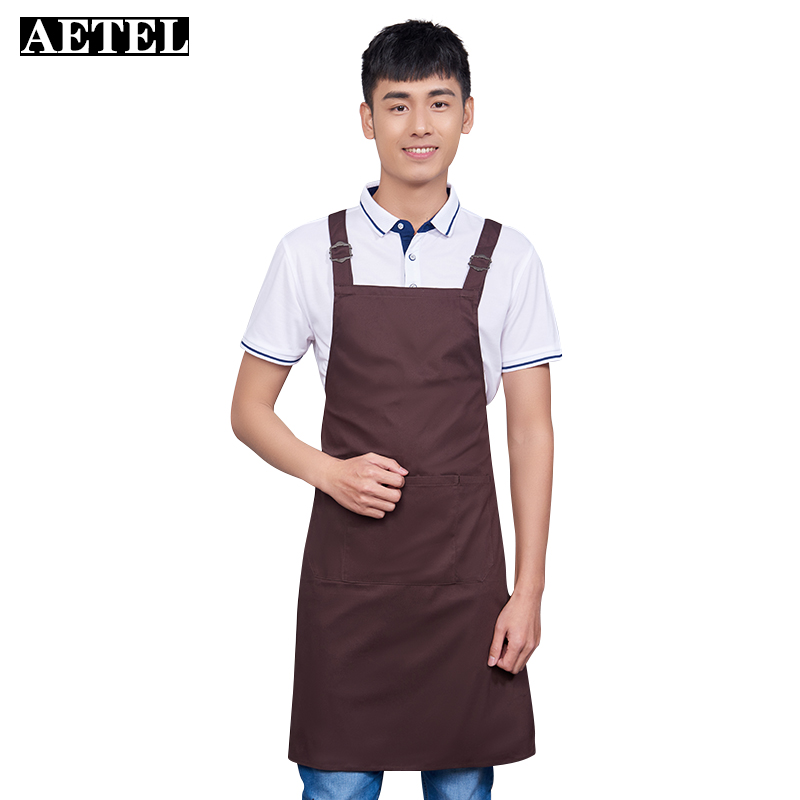 Aetel apron household kitchen waterproof and oil proof work clothes adjustable fashion apron waiters and waitresses can now make logo yk688