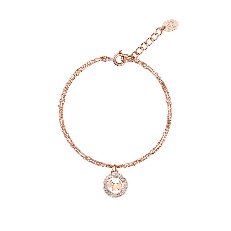 瑷嘉莎 圆形小狗闪石手链