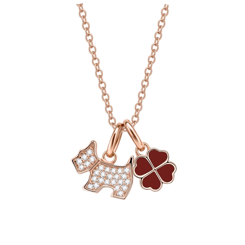 瑷嘉莎 925银四叶草项链